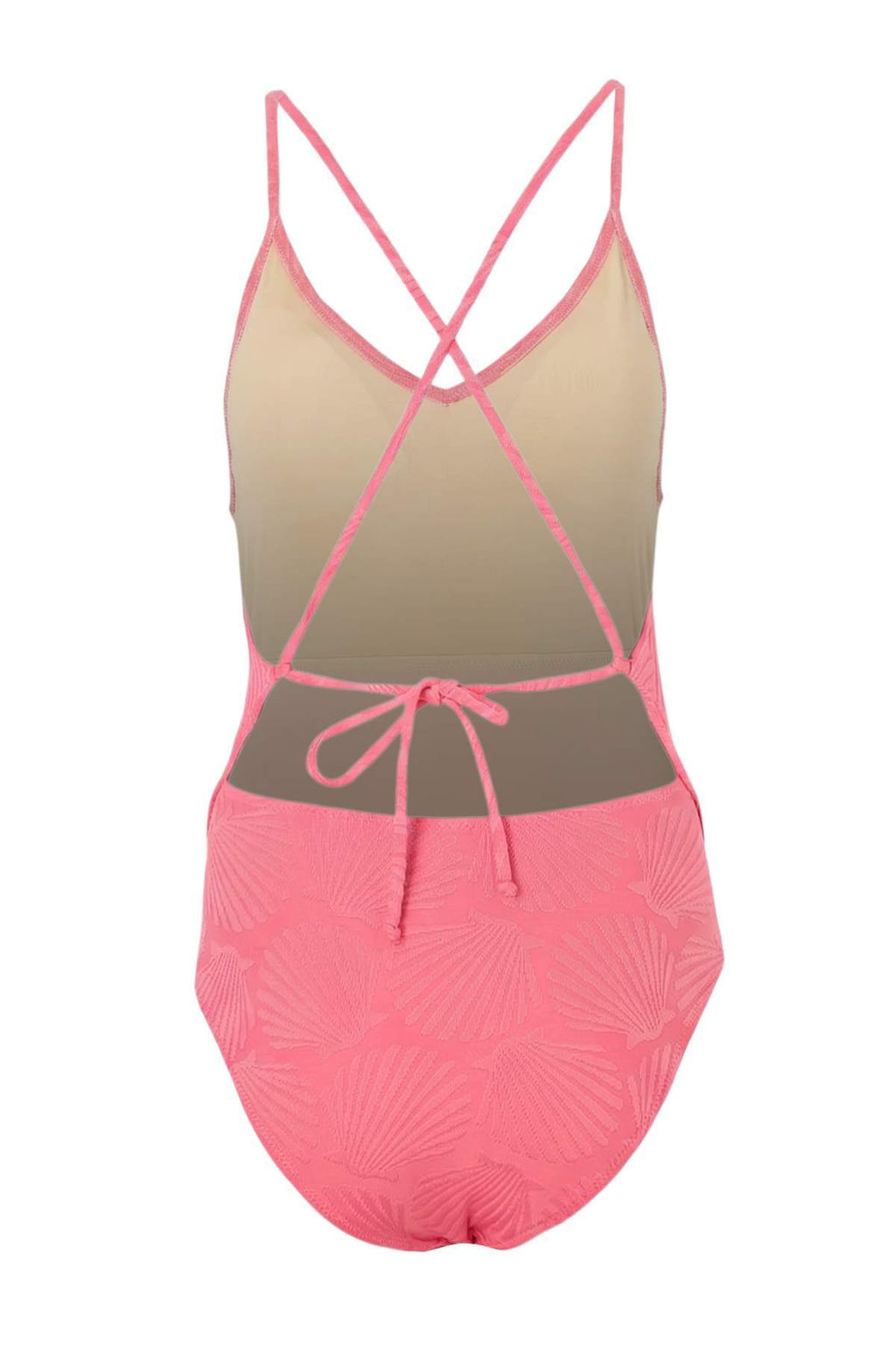 Pembe S?rt Dekolteli V Yaka Kapl? Regular Mayo TBESS25MA00100