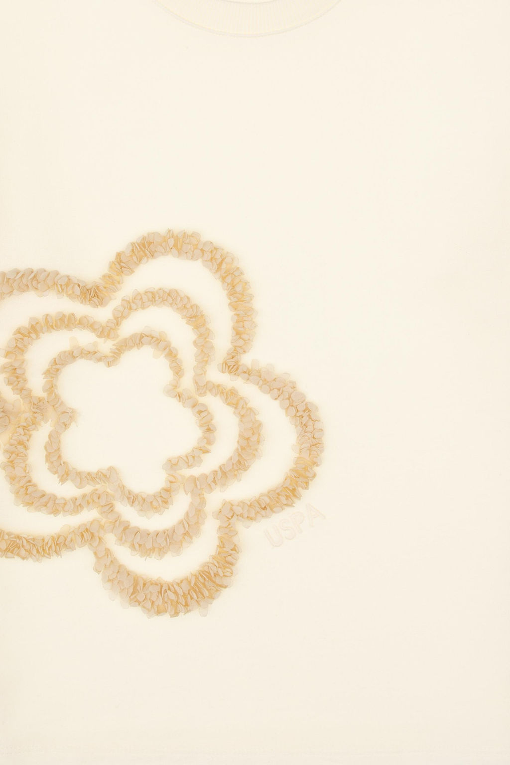 K_z _ocuk Krem Bisiklet Yaka Sweatshirt - U.s. polo assn фото 4