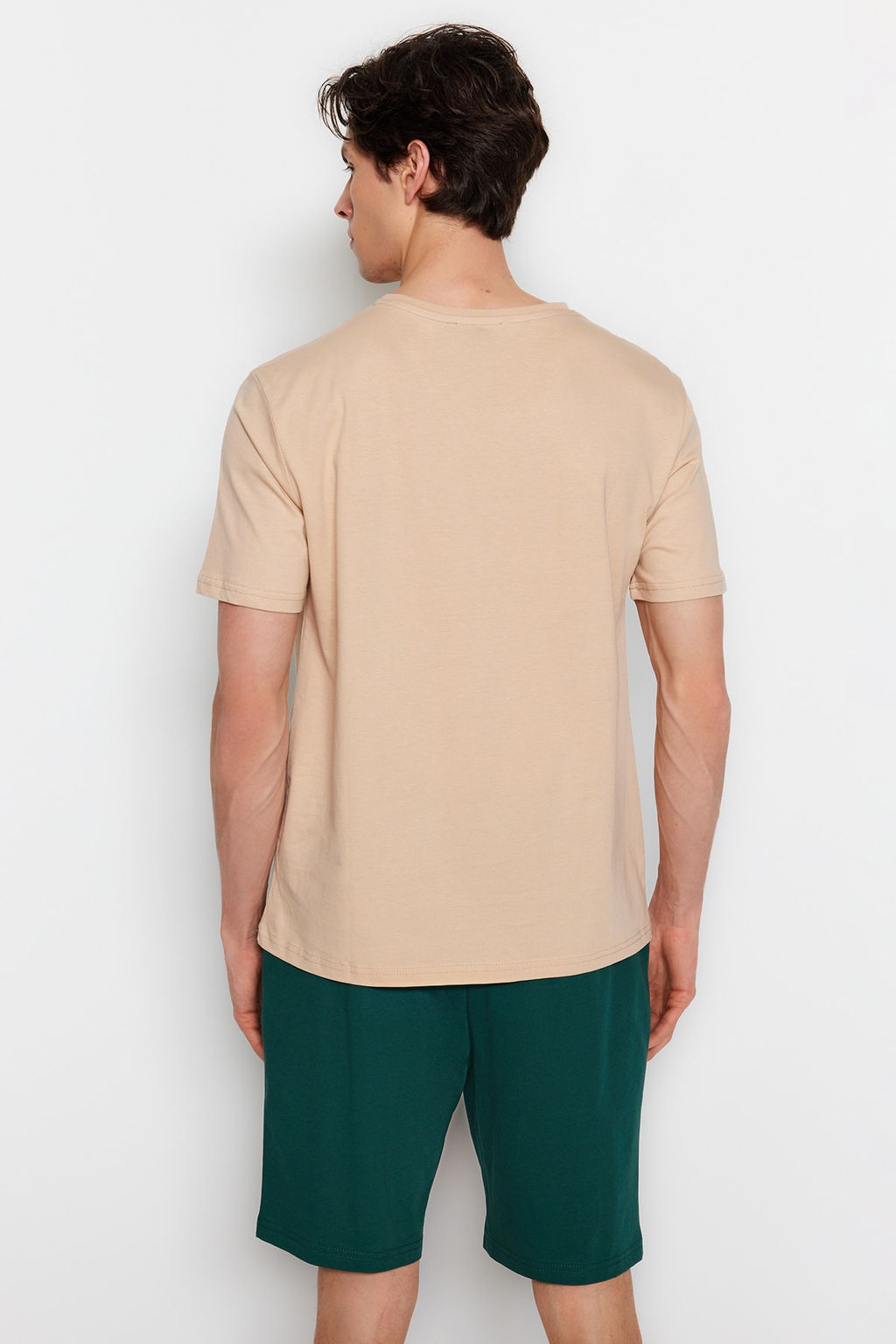 TRENDYOL MAN Mavi %100 Pamuk Regular Fit Orme Yazl?k Sortlu Pijama Tak?m? THMSS21PT0216 - Trendyolmilla фото 25