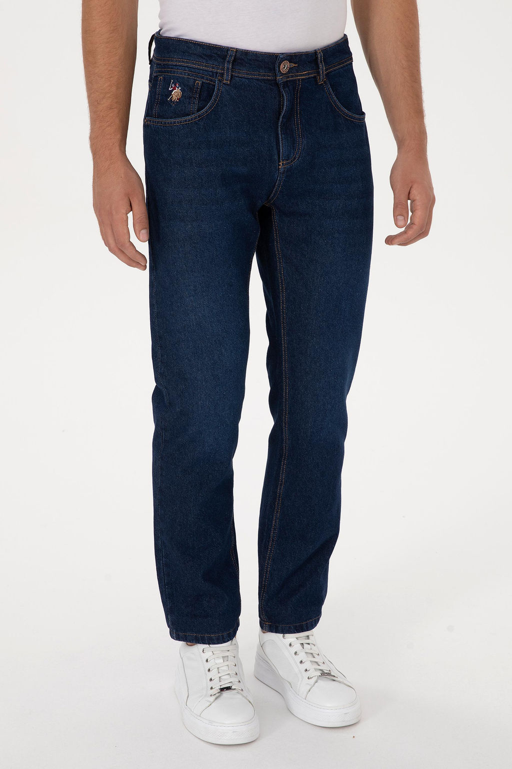 Erkek Koyu Mavi Straight Fit Jean Pantolon - U.s. polo assn фото 2