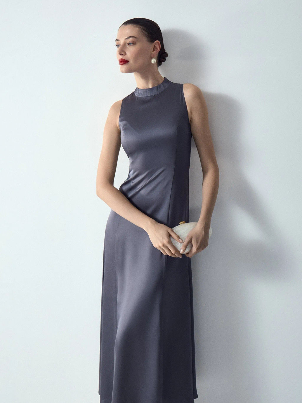 EMKA // Платье макси из ацетата и вискозы  фото 3