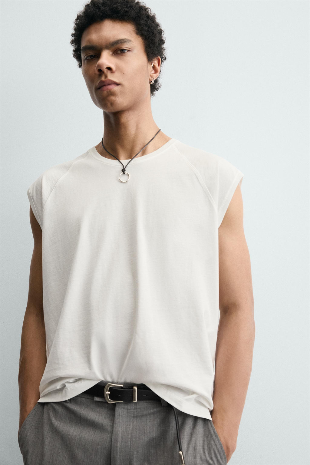 CAMISETA TANK LAVADA / Crudo