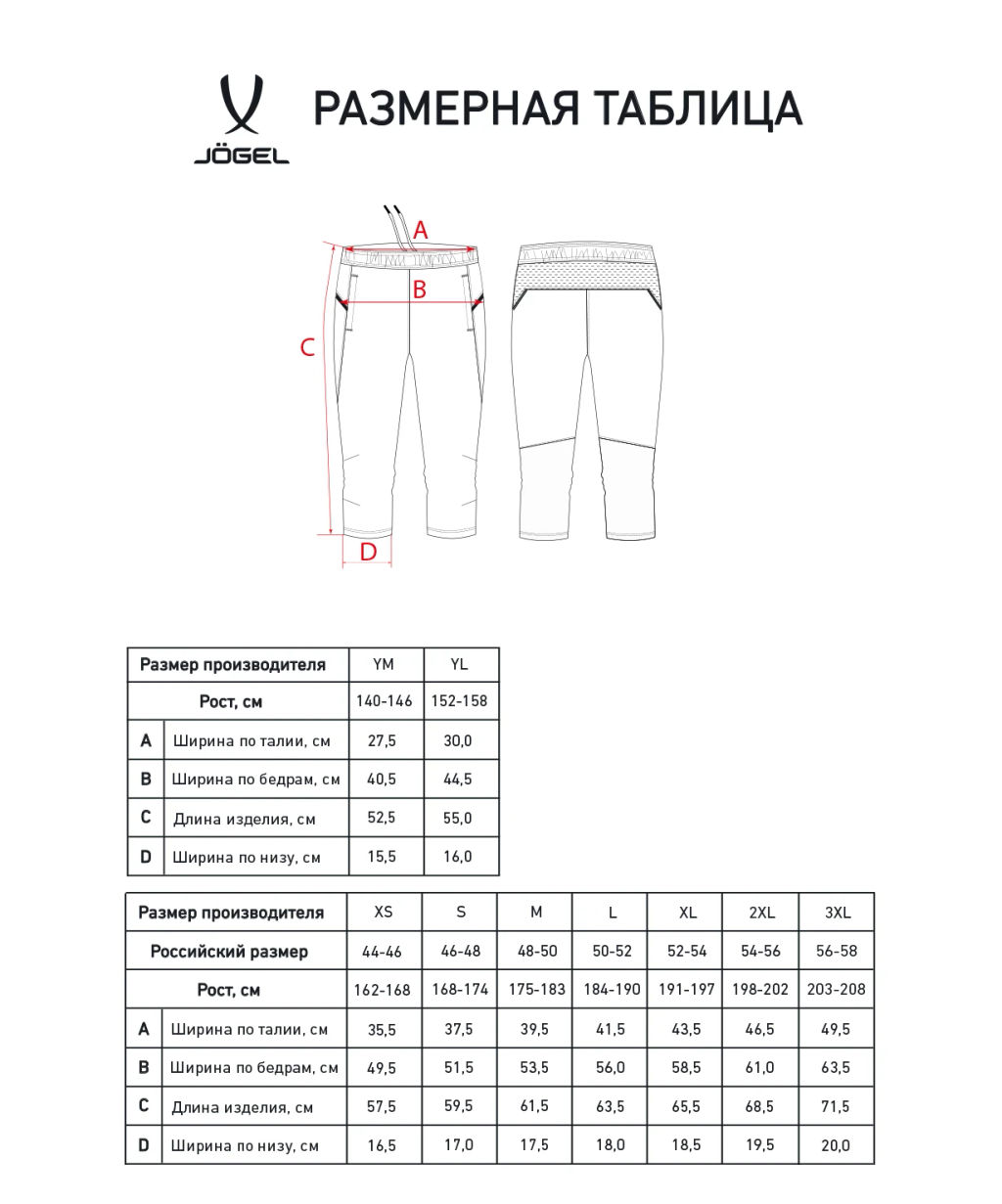 Брюки тренировочные JOGEL DIVISION PerFormDRY Pro Training Pants 3/4, черный  фото 9