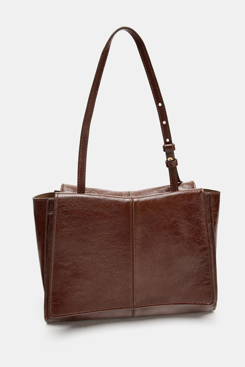 MINI SHOPPER PIEL DOBLE BOLSILLO / Marr?n - Zara фото 5