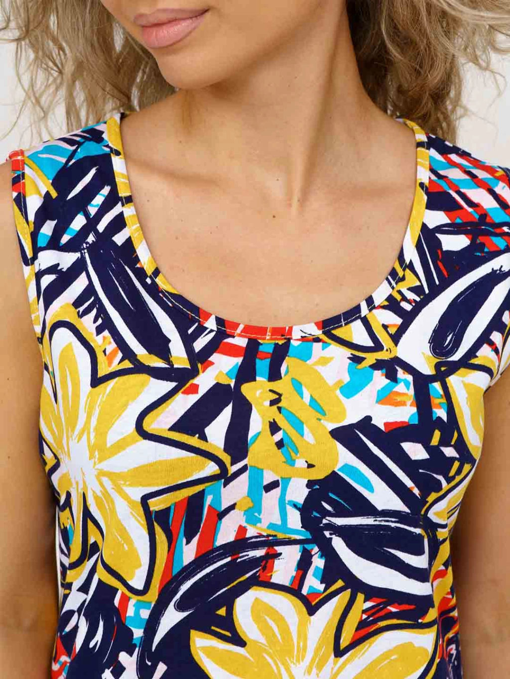 Сарафан женский, цвет синий желтый