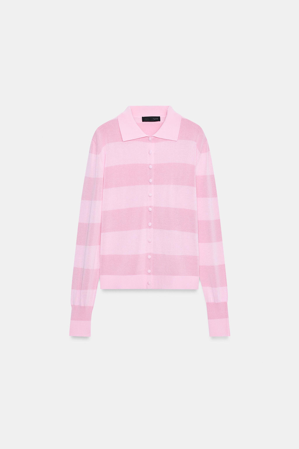CHAQUETA PUNTO RAYAS / Rosa lavado - Zara фото 4