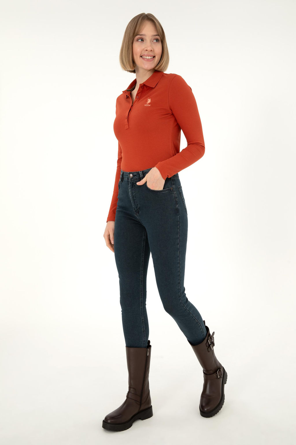 Женский базовый свитшот с плиткой Неожиданная скидка в корзине - U.s. polo assn фото 4