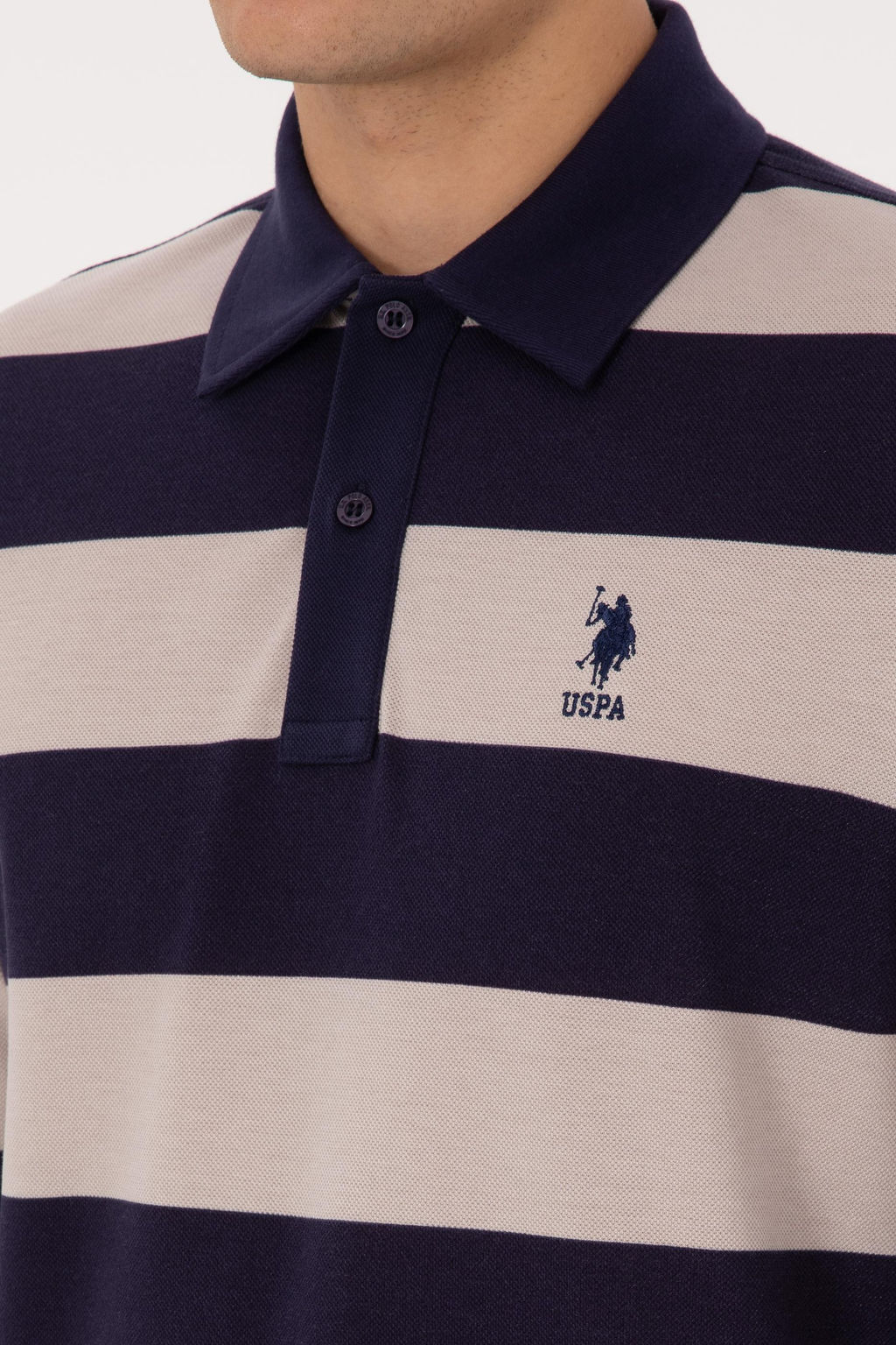 Erkek Regular Fit Polo Yaka _izgili M_rd_m Sweatshirt - U.s. polo assn фото 7