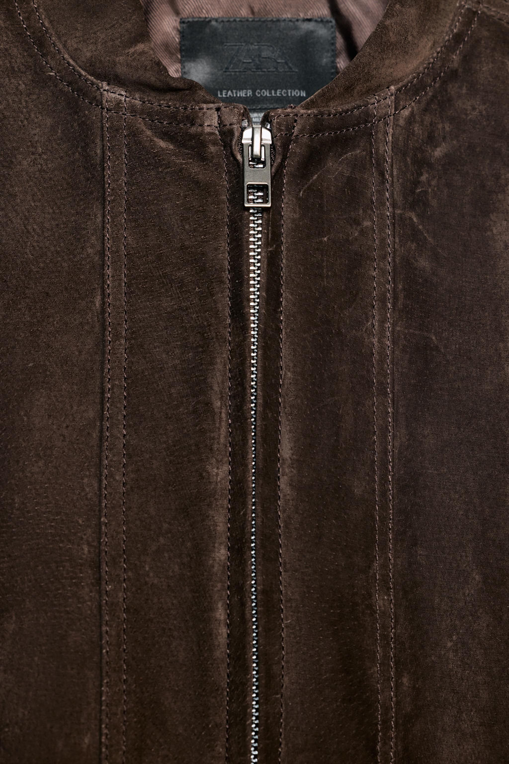 100% SUEDE BOMBER JACKET - Zara фото 15