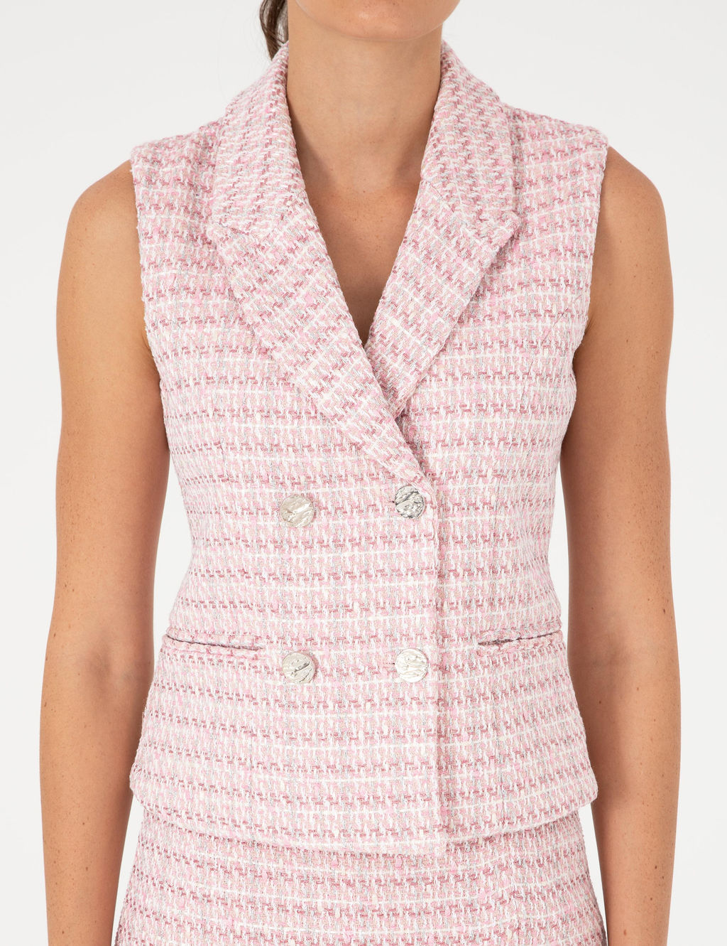 Pembe Slim Fit Yelek