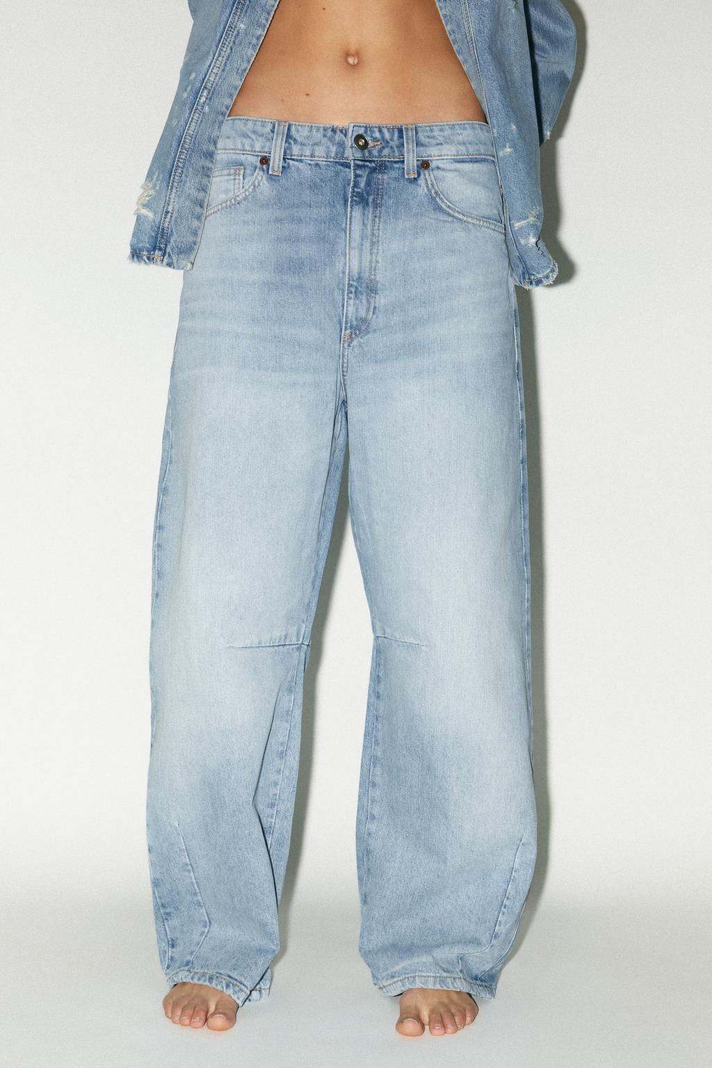 TRF BAGGY BALLOON MID-WAIST JEANS - Zara фото 35