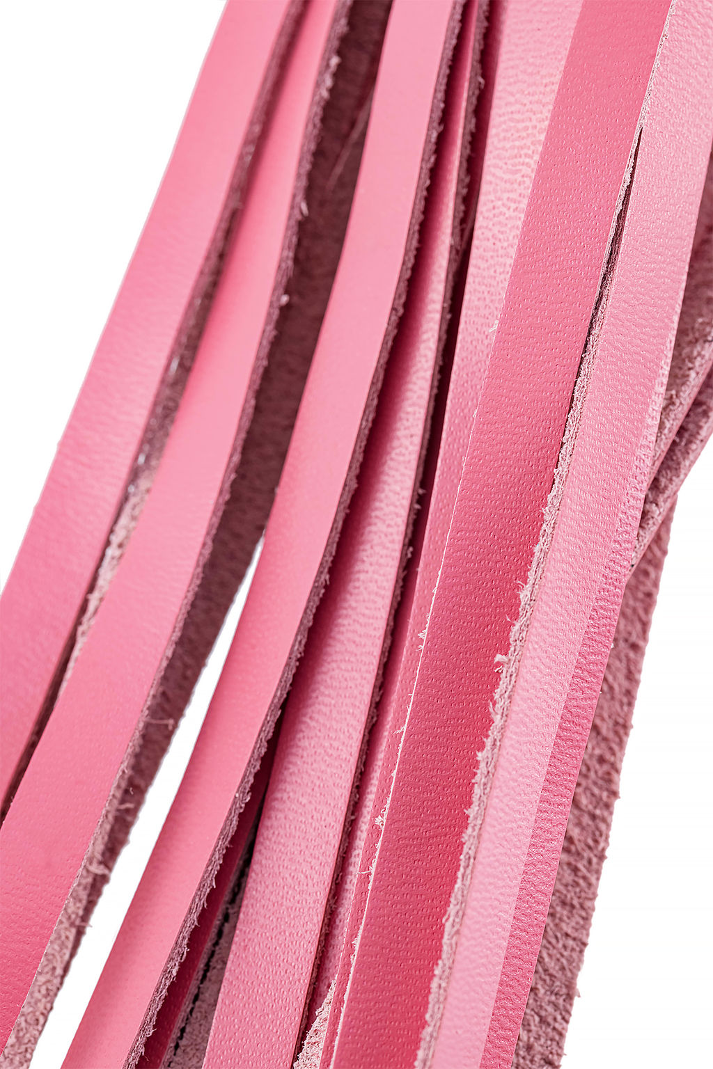 Плеть Pecado BDSM, розовая рукоять, розовые хлысты, натуральная кожа