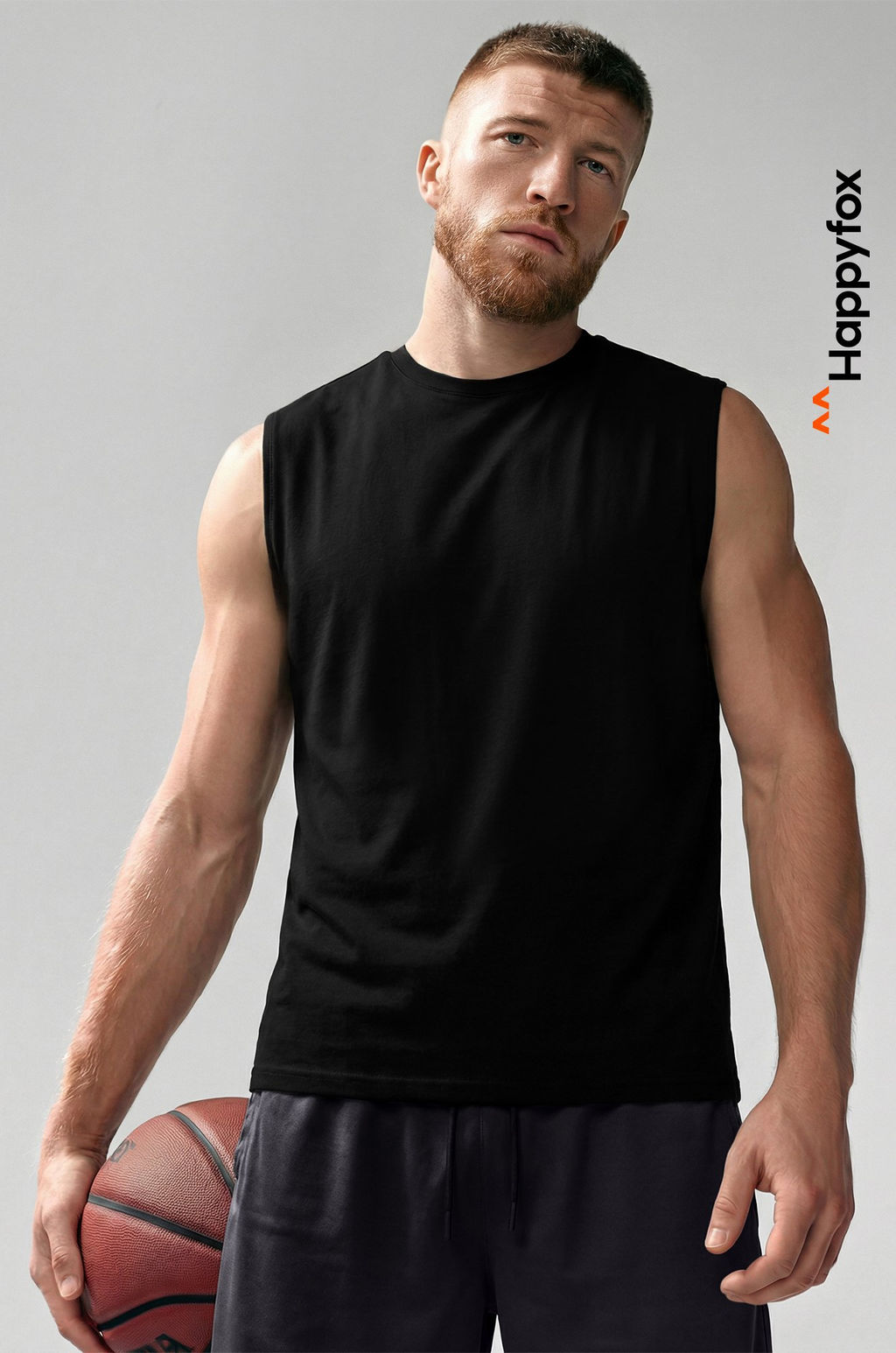 Мужская футболка оверсайз без рукавов Happyfox - Happy fox фото 43