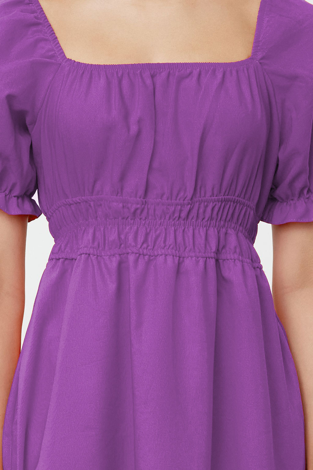 TRENDYOLMILLA K?rm?z? Belden Ac?lan Balon Kollu Midi Dokuma Elbise TWOSS22EL1768 фото 28