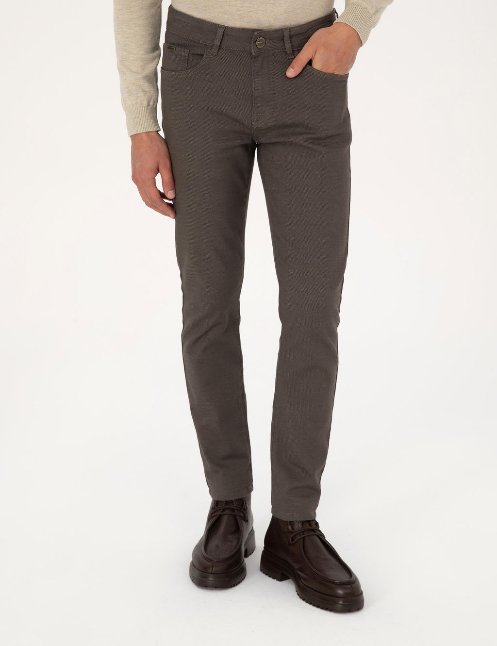 Kahverengi Slim Fit Jean Pantolon - Pierre cardin фото 2