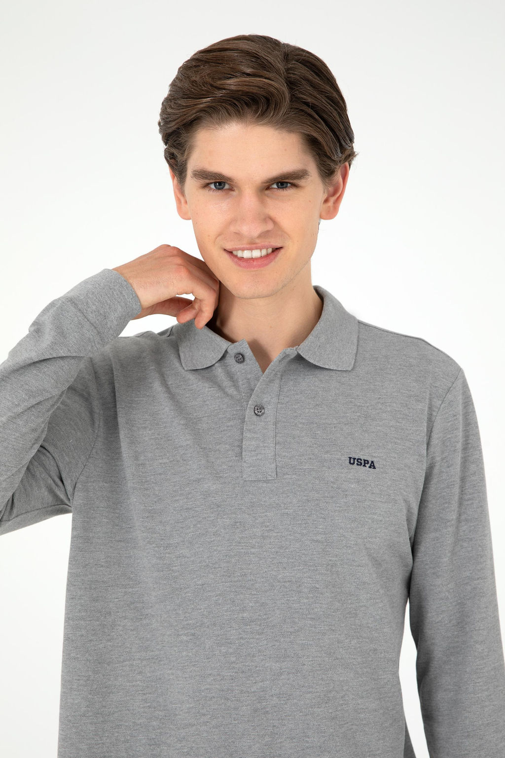 Мужской серый меланжевый базовый свитшот Неожиданная скидка в корзине - U.s. polo assn фото 2