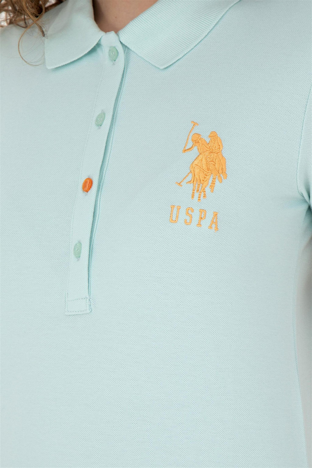 Женская базовая футболка цвета морской волны - U.s. polo assn фото 7