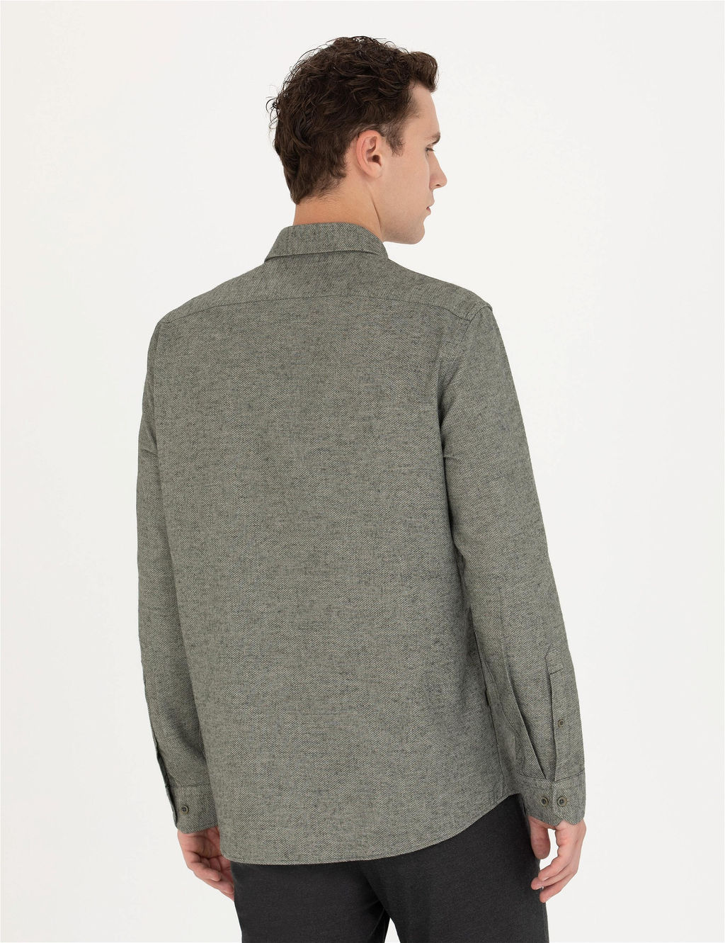 Ye_il Slim Fit Uzun Kollu G_mlek - Pierre cardin фото 5