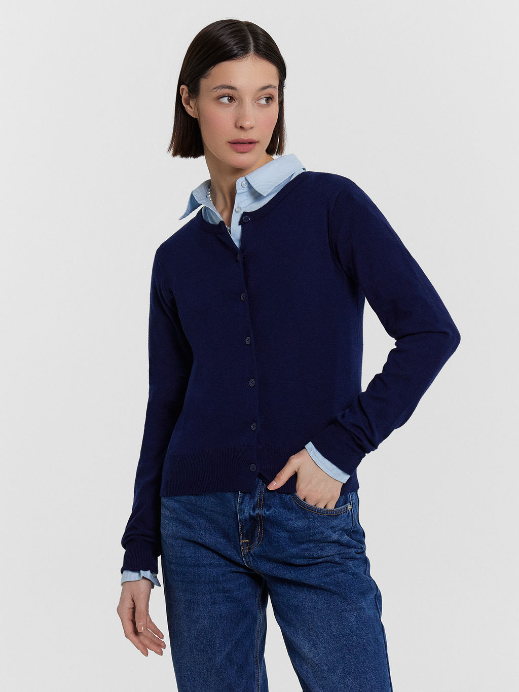 Кардиган женский синий