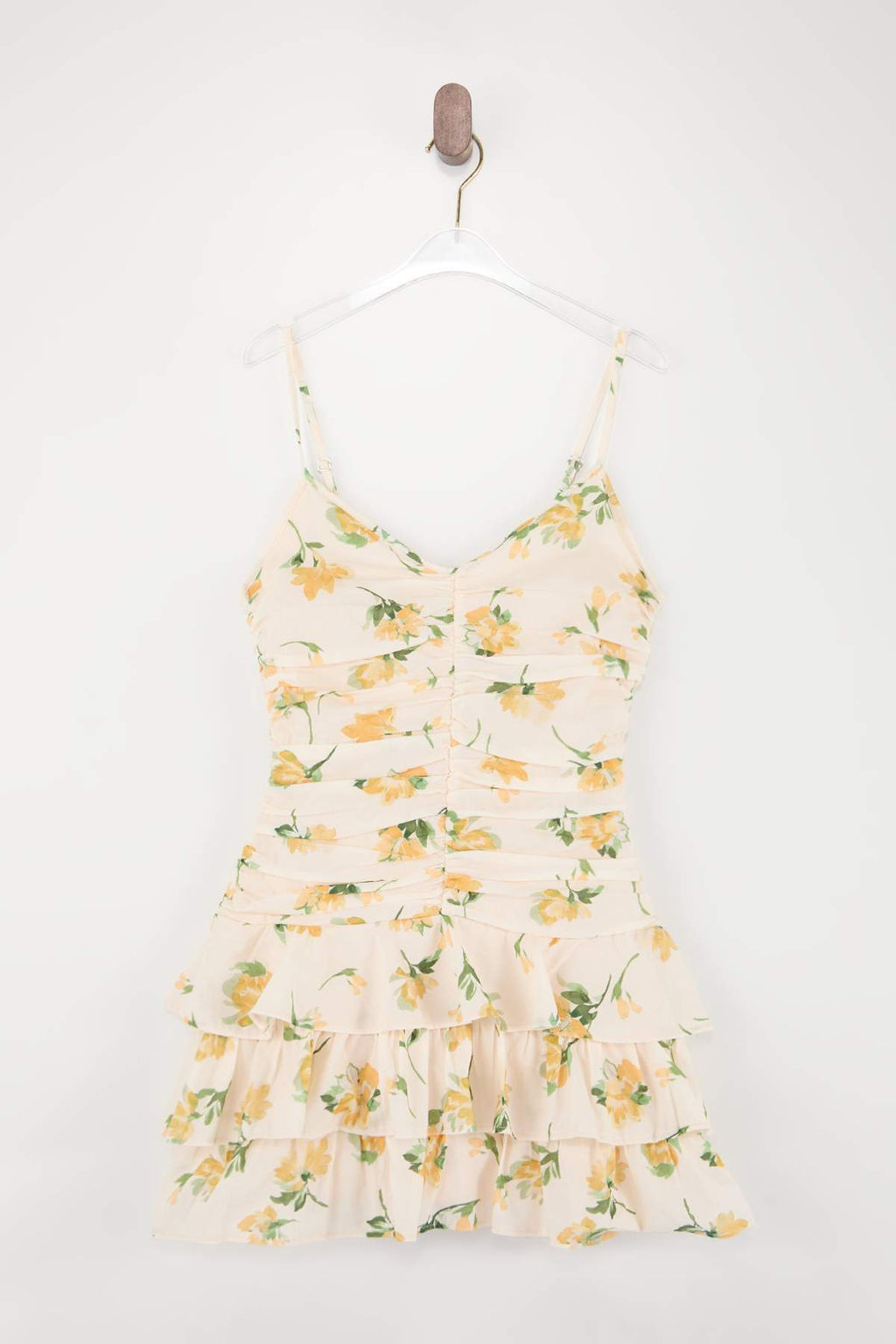 Cok Renkli Cicekli F?rf?rl? K?sa / Mini Dokuma Elbise TWOSS26EL00050