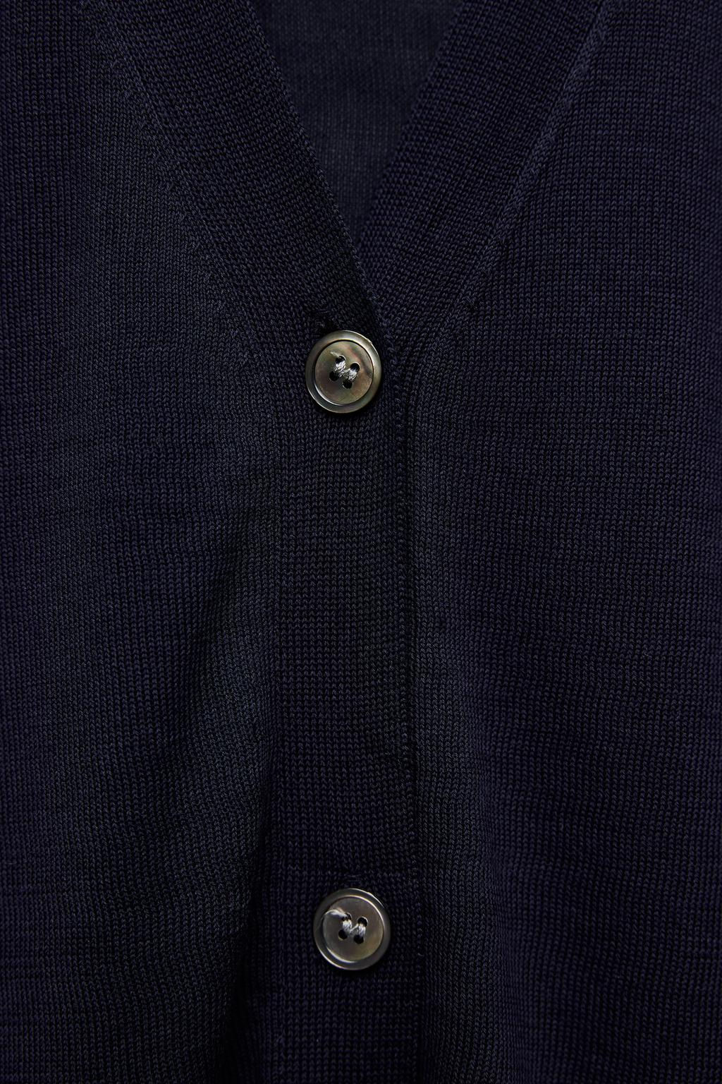 BUTTONED KNIT CARDIGAN - Zara фото 16