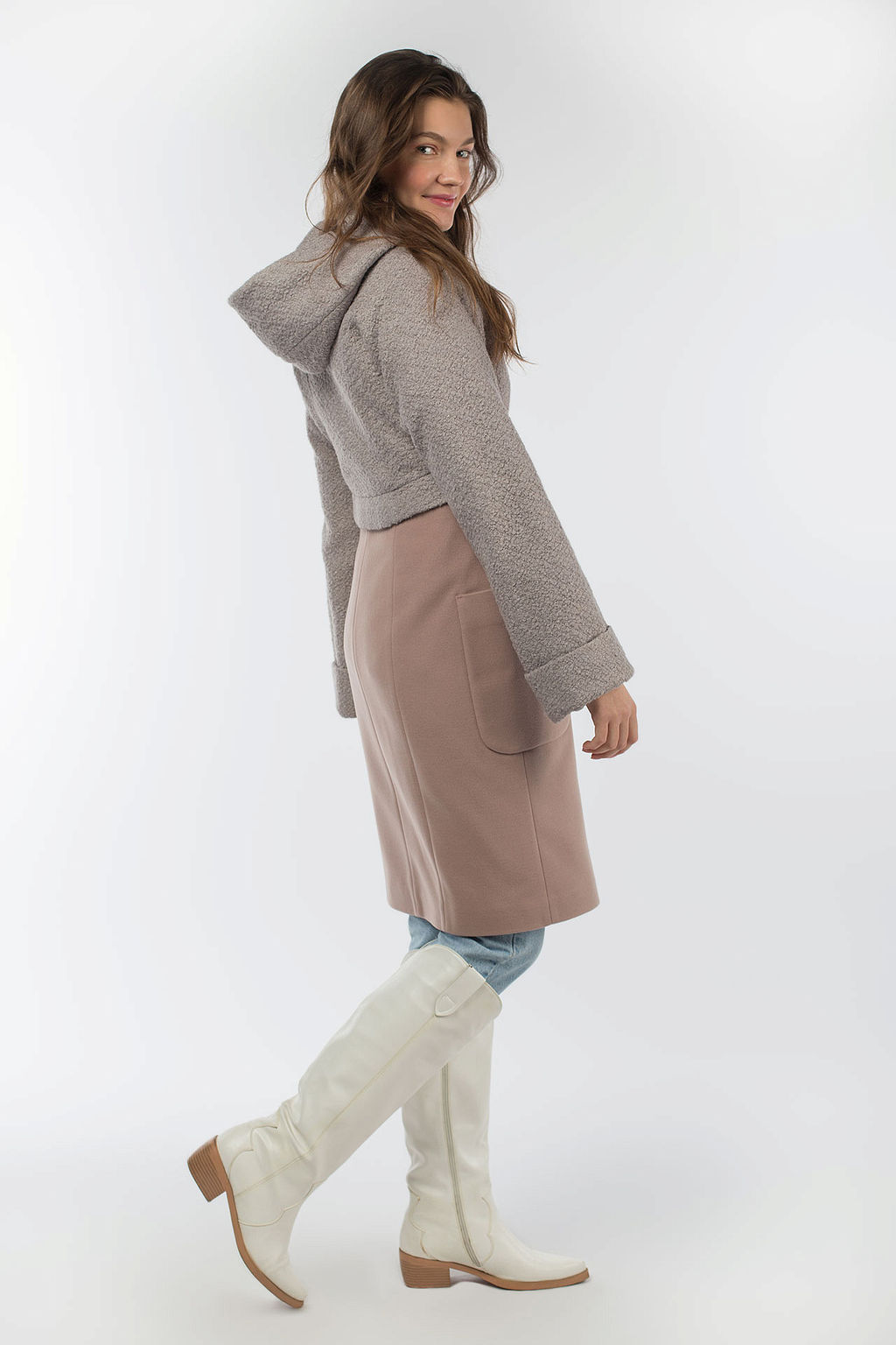 01-08309 Пальто женское демисезонное - El podio фото 4