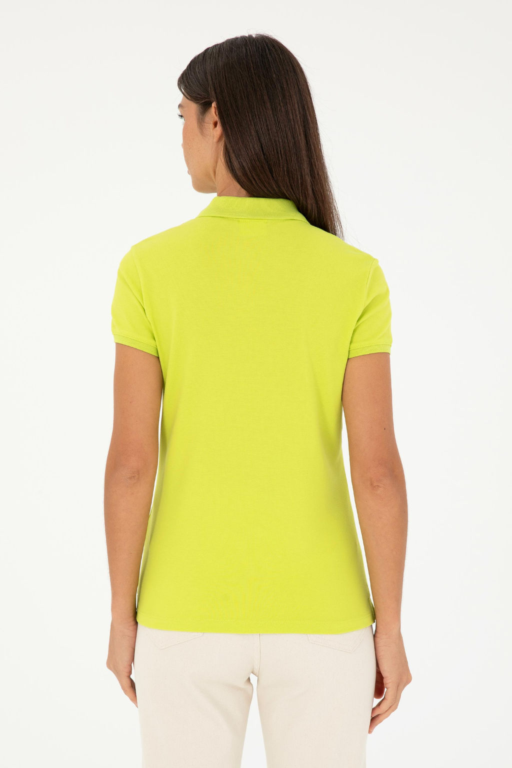 Женская базовая футболка фисташкового цвета Неожиданная скидка в корзине - U.s. polo assn фото 12