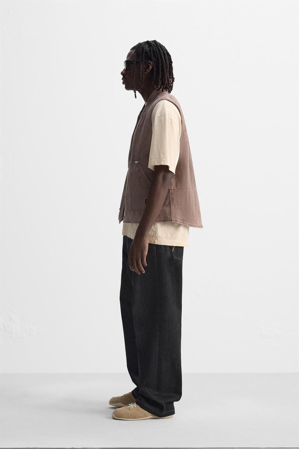 ZIP-UP WASHED GILET - Zara фото 4