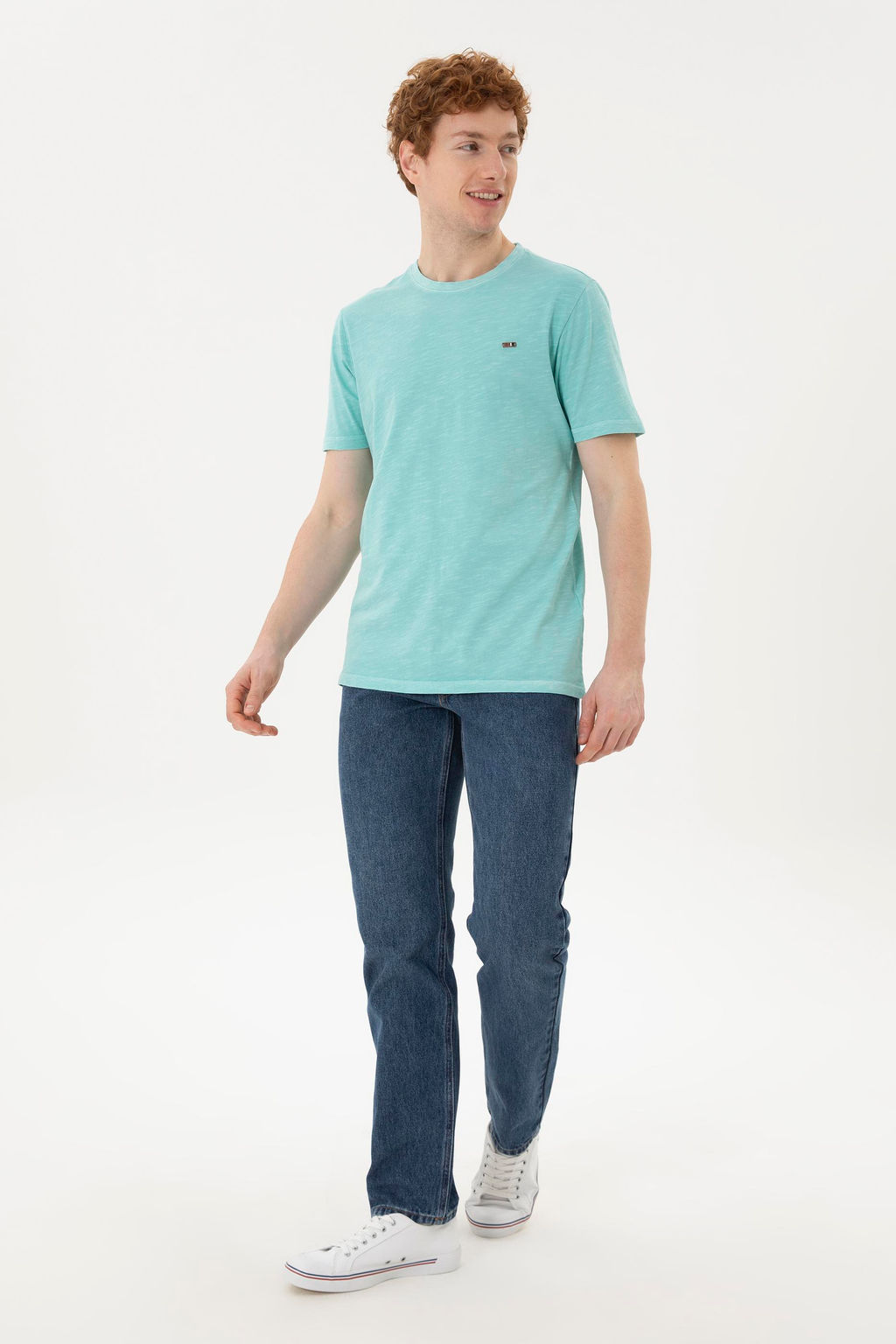 Мужская мятная базовая футболка Неожиданная скидка в корзине - U.s. polo assn фото 4