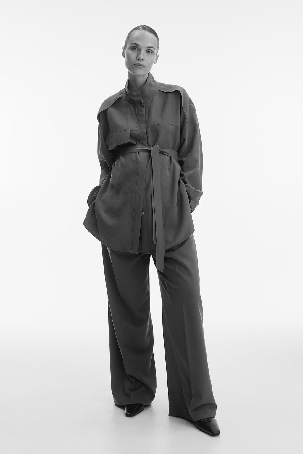 MAMA Camisa con cinturon de anudar - H&m фото 3