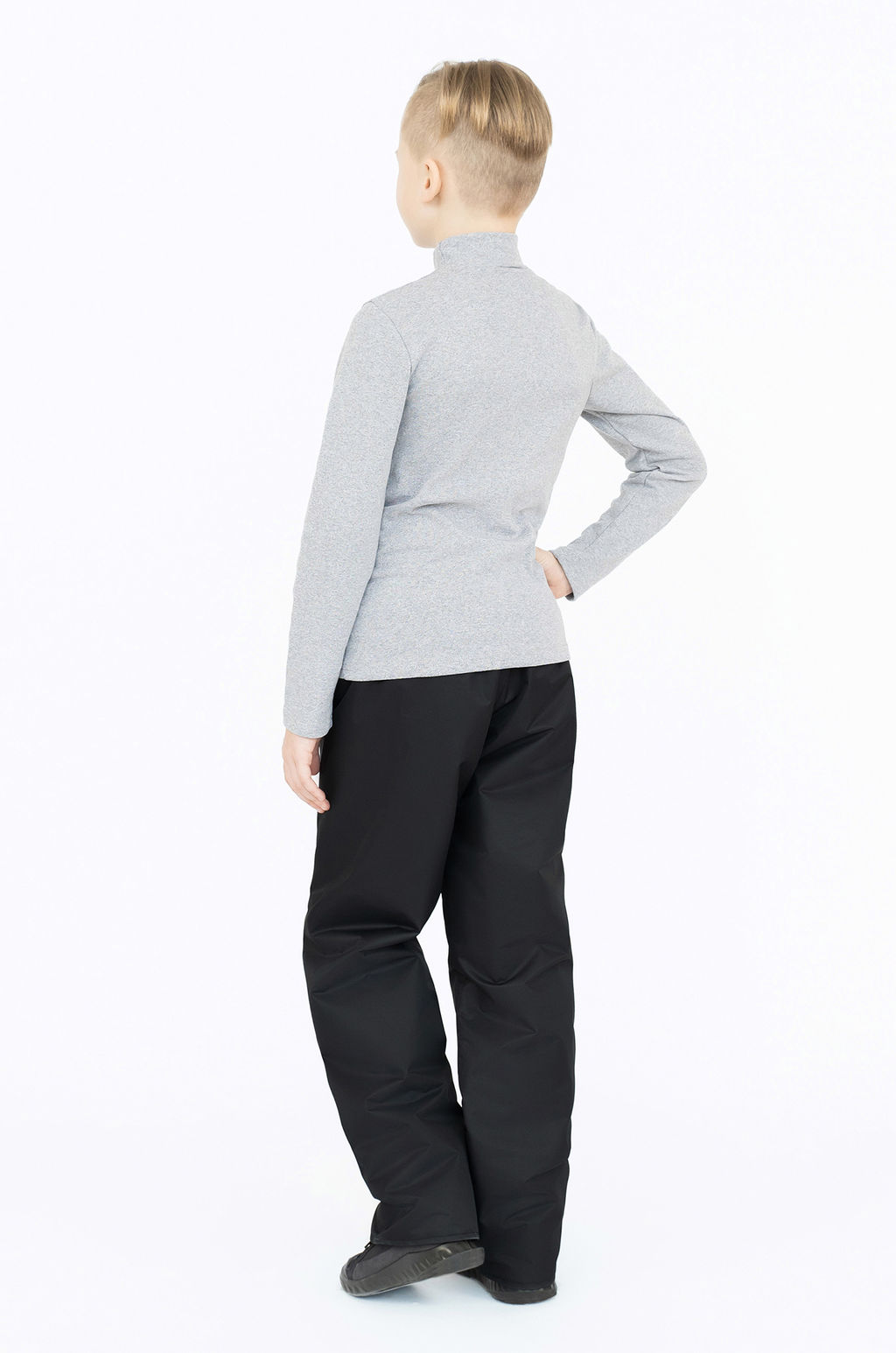 Брюки на поясе мембранные демисезонные черные - Arctic kids фото 9