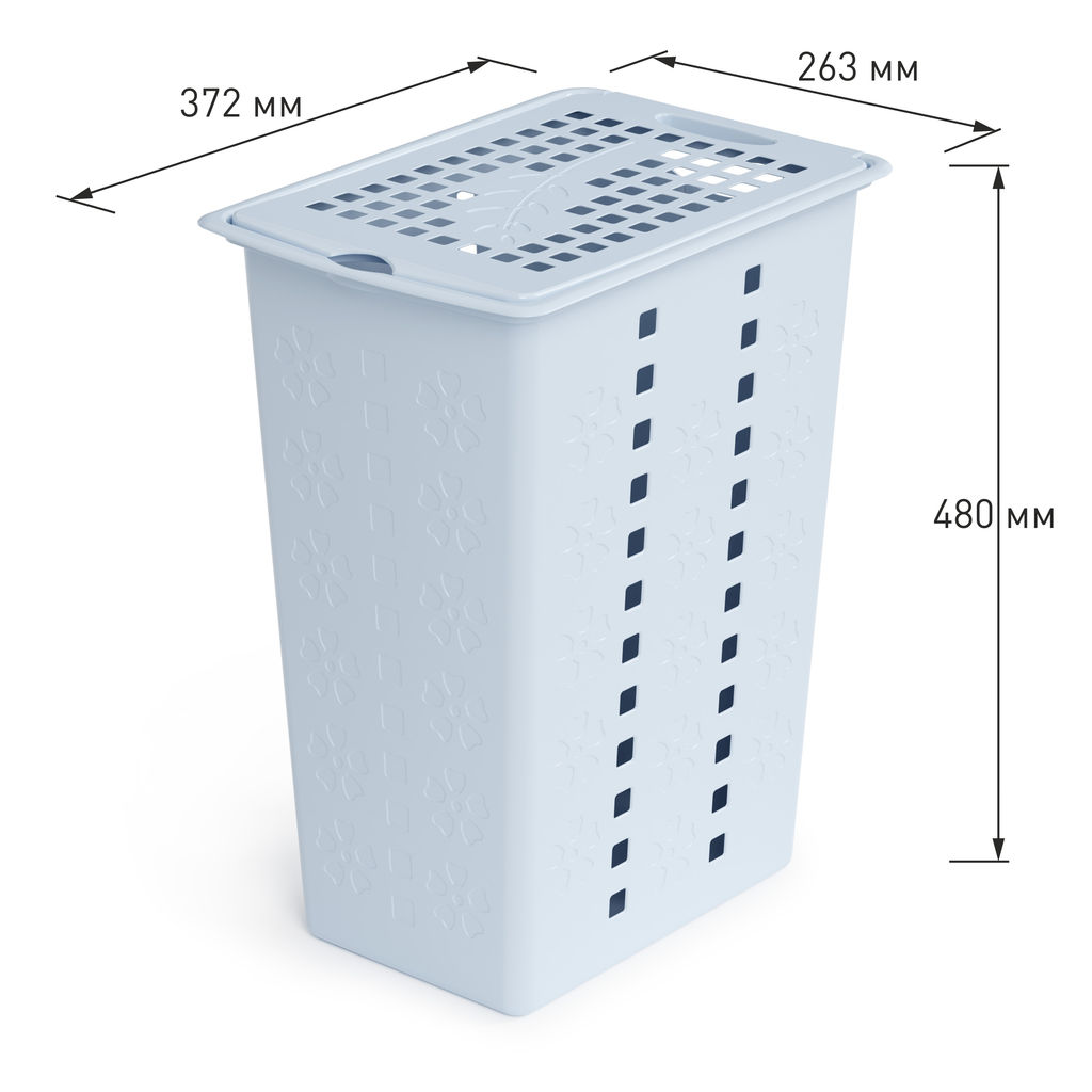 Корзина для белья "Виолетта" 30 л, арт. А(М6344), (М2444), (М2445), (М1967), (М8026)
