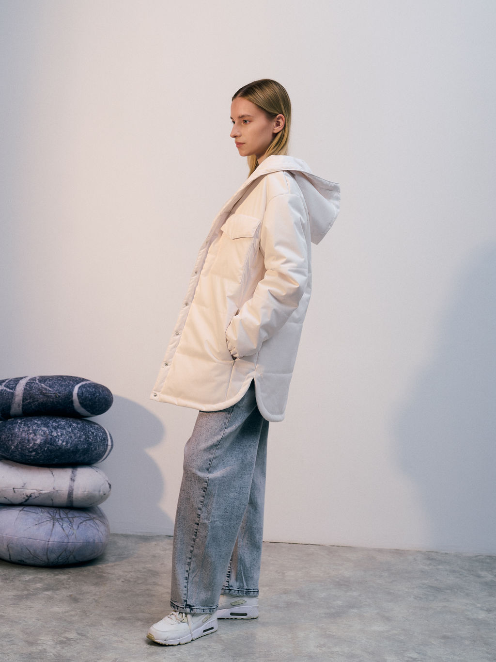 Куртка зимняя "Эмми" молочный