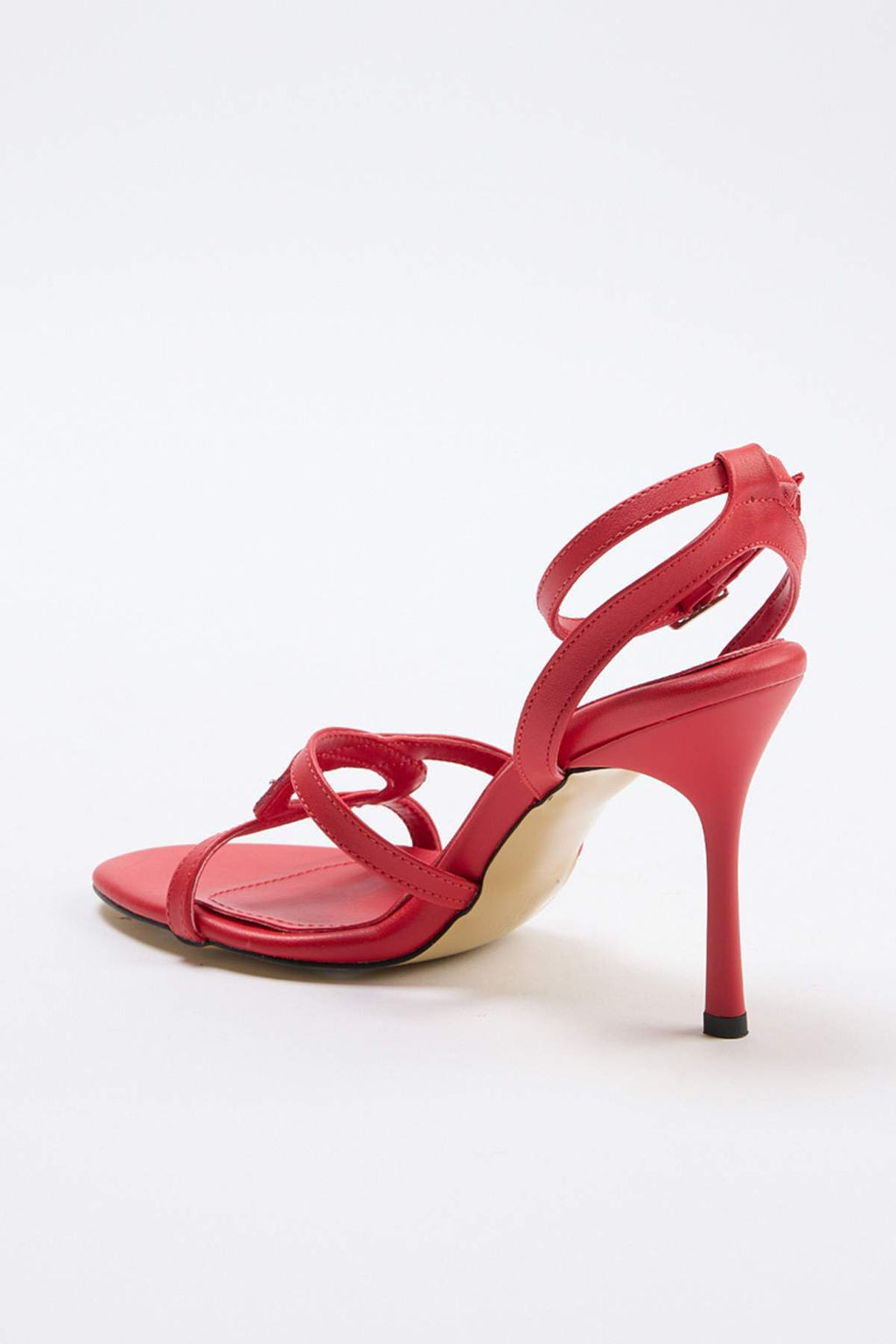 K?rm?z? Kad?n Klasik Topuklu Terlik