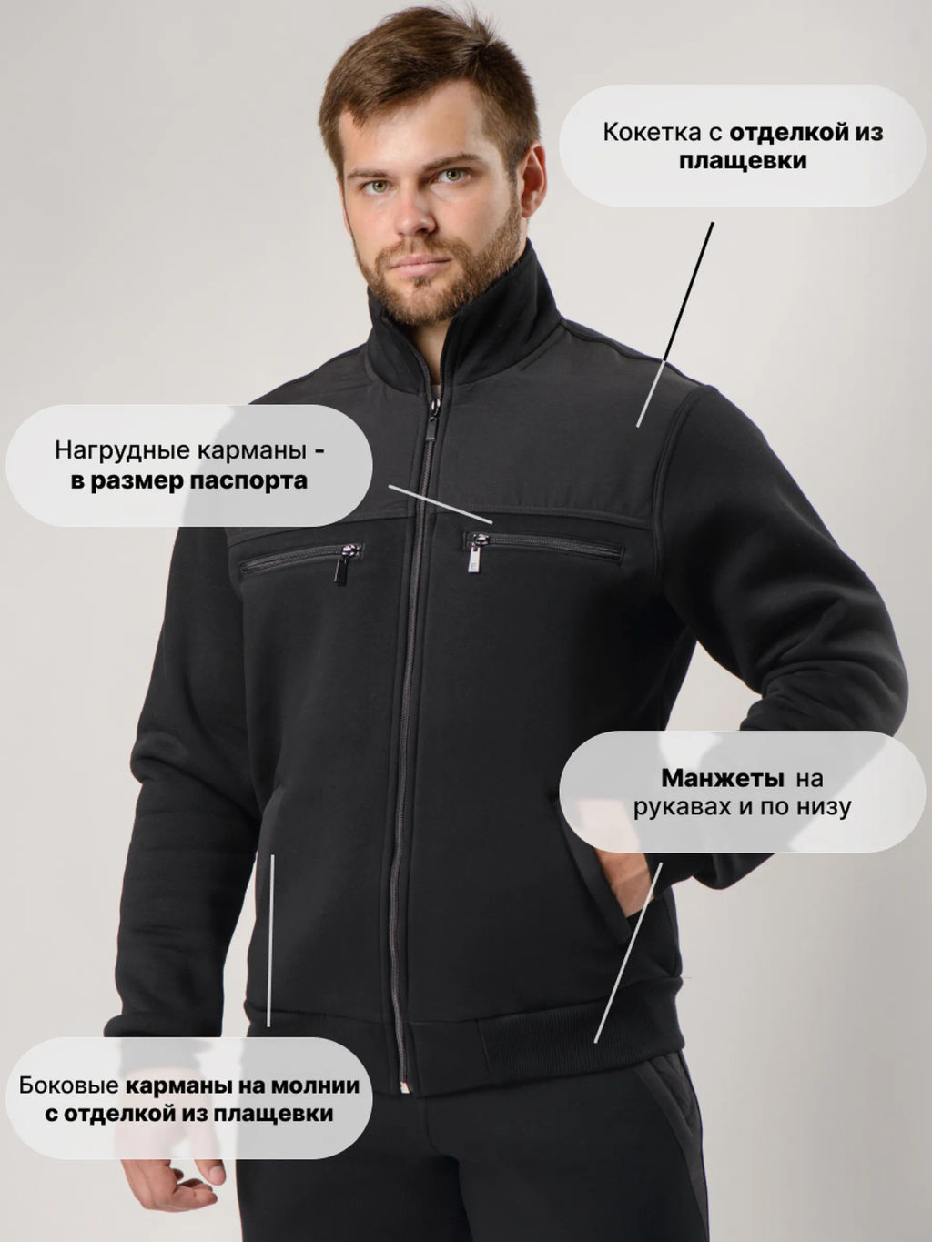 утепленный спортивный костюм Футер 3-х нитка с НАЧЕСОМ( барашек) - Relay фото 8