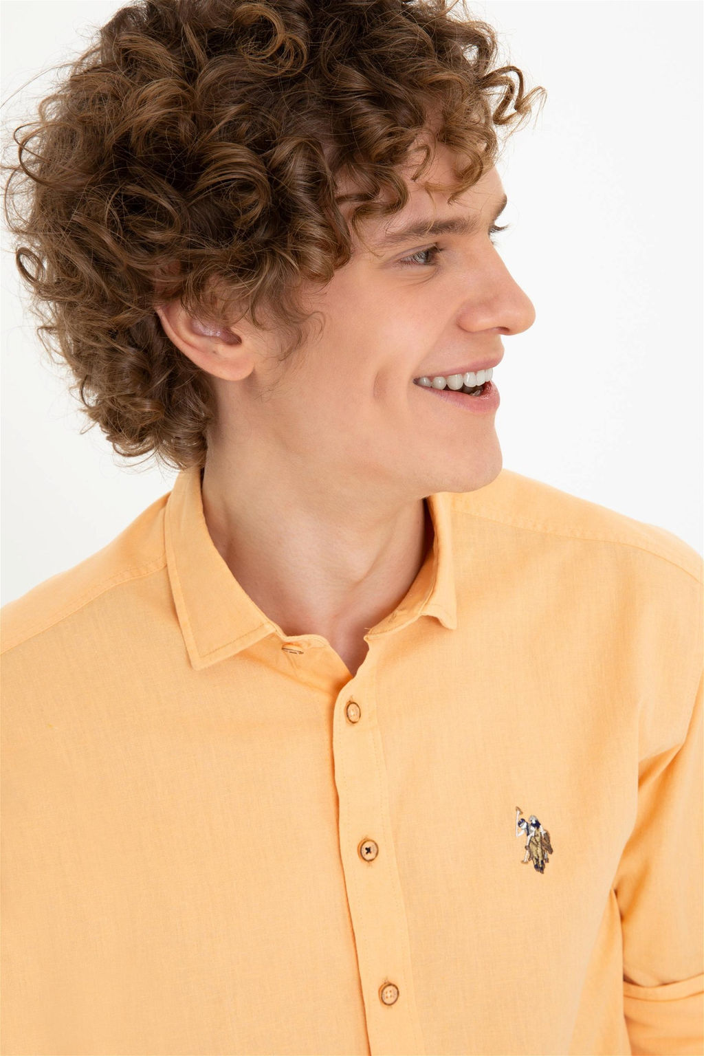 -50% Рубашка мужская оранжевая Uzunkol Basic - U.s. polo assn фото 8