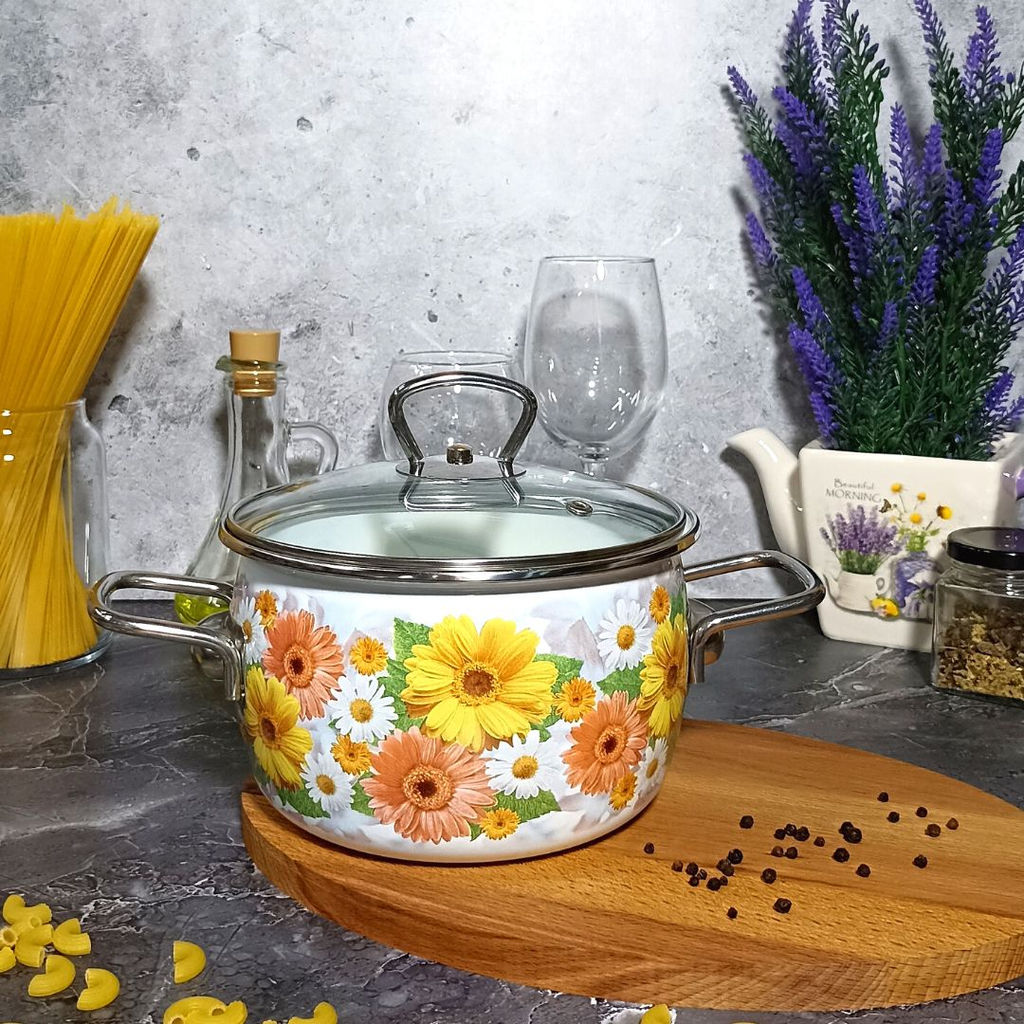 Кастрюля 2,0л сф. Фернанда/Fernanda 1SC165S белосн.