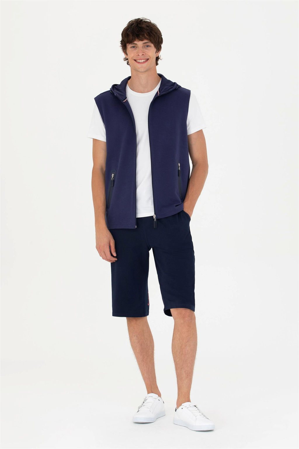 U. S. Polo Assn Мужская темно-синяя толстовка с капюшоном - U.s. polo assn фото 11