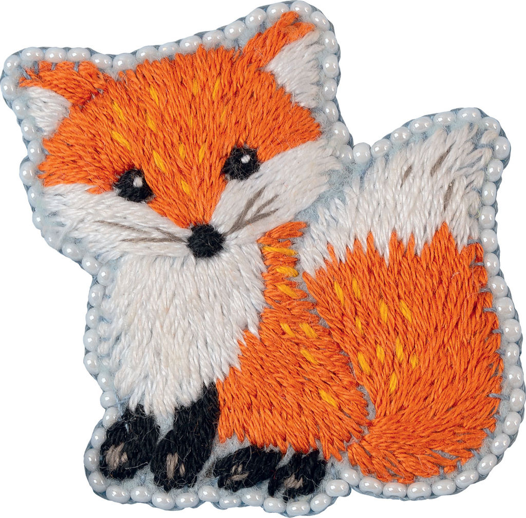 Набор для вышивания PANNA Живая картина JK-2219 Брошь. Лисичка 5 х 5 см