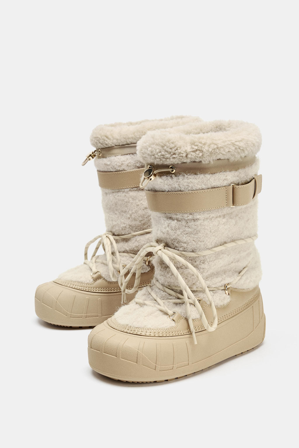 SHEARLING EFFECT ANKLE BOOTS SKI COLLECTION - Zara фото 12