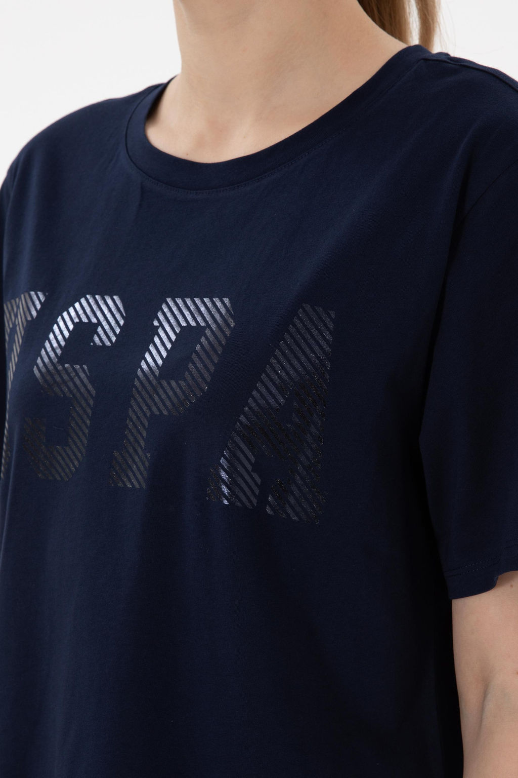 Kad_n Lacivert Basic Ti__rt Sepette S_rpriz _ndirim - U.s. polo assn фото 7