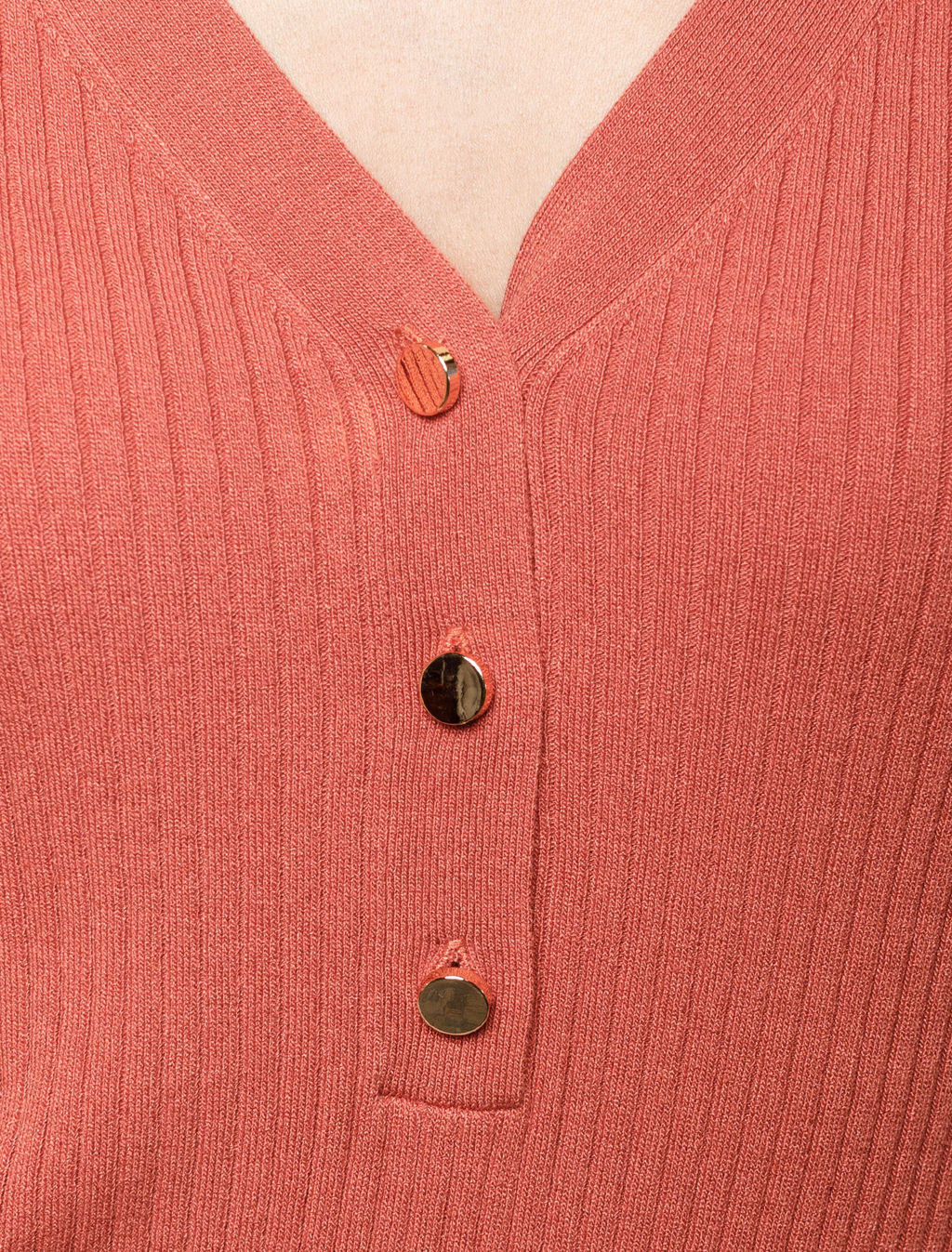 Джемпер Vilatte D39.337 из вискозы с нейлоном терракотовый  фото 2