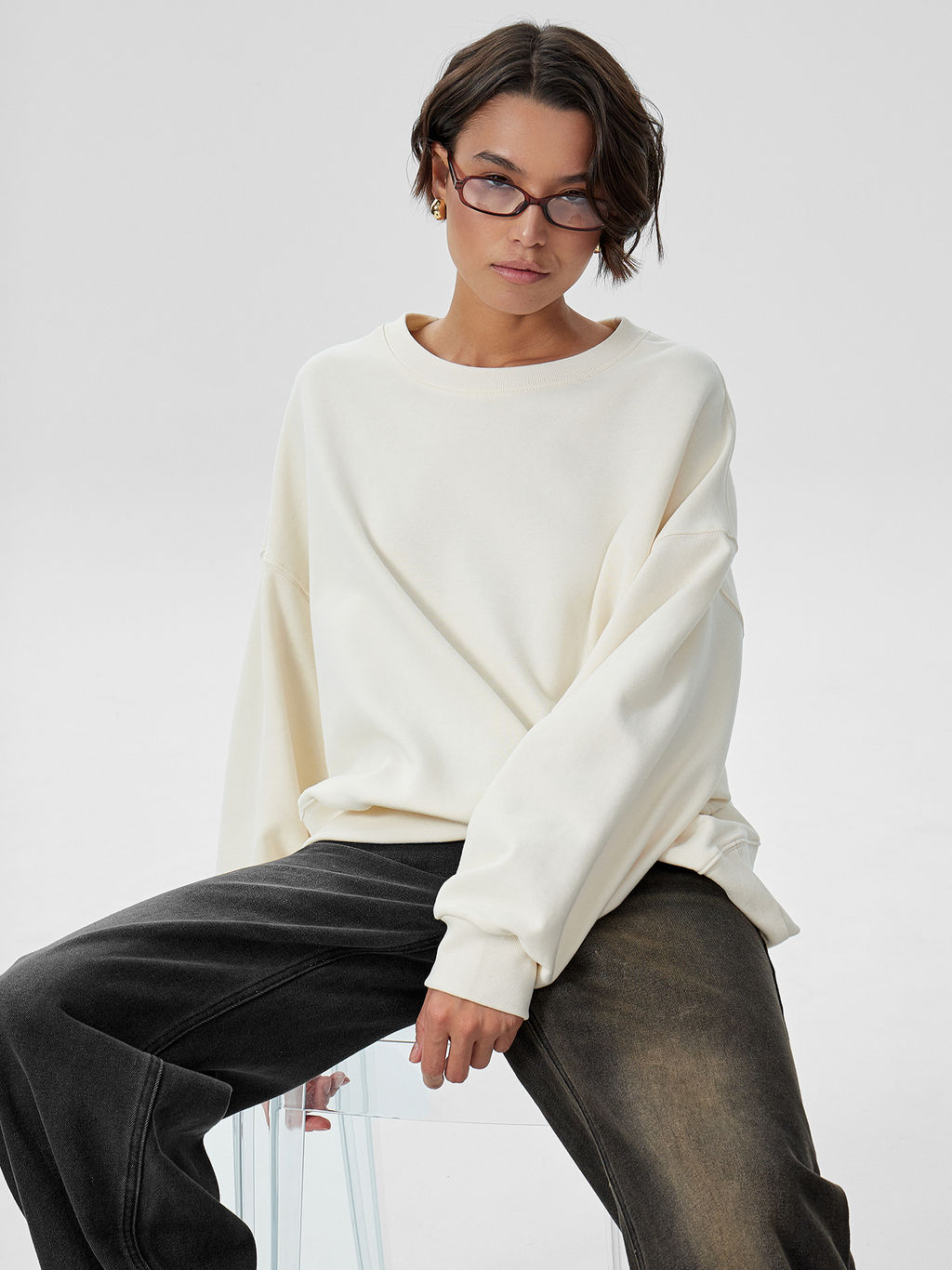 Свитшот женский молочный - Mark formelle фото 7