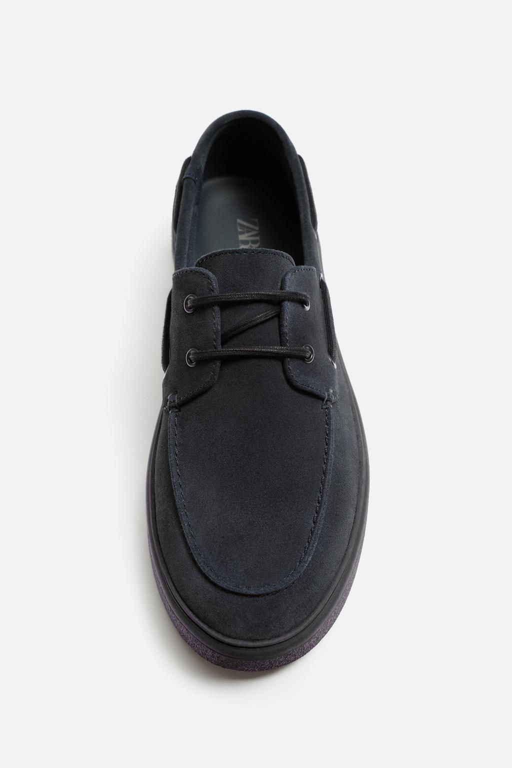 CASUAL LEATHER DECK SHOES - Zara фото 5