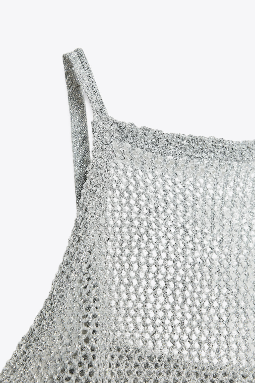 METALLIC THREAD CROCHET TOP - Zara фото 12