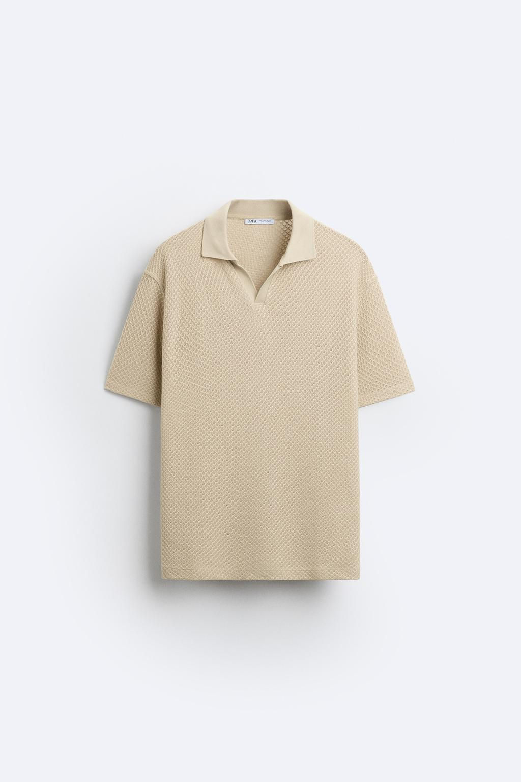 TEXTURED POLO SHIRT - Zara фото 14