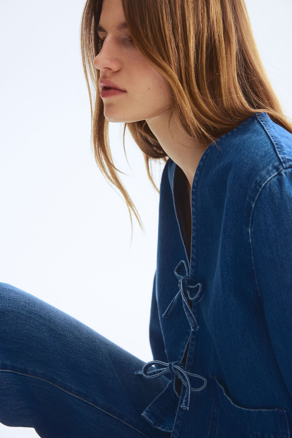 Chaqueta denim con lazadas - H&m фото 6