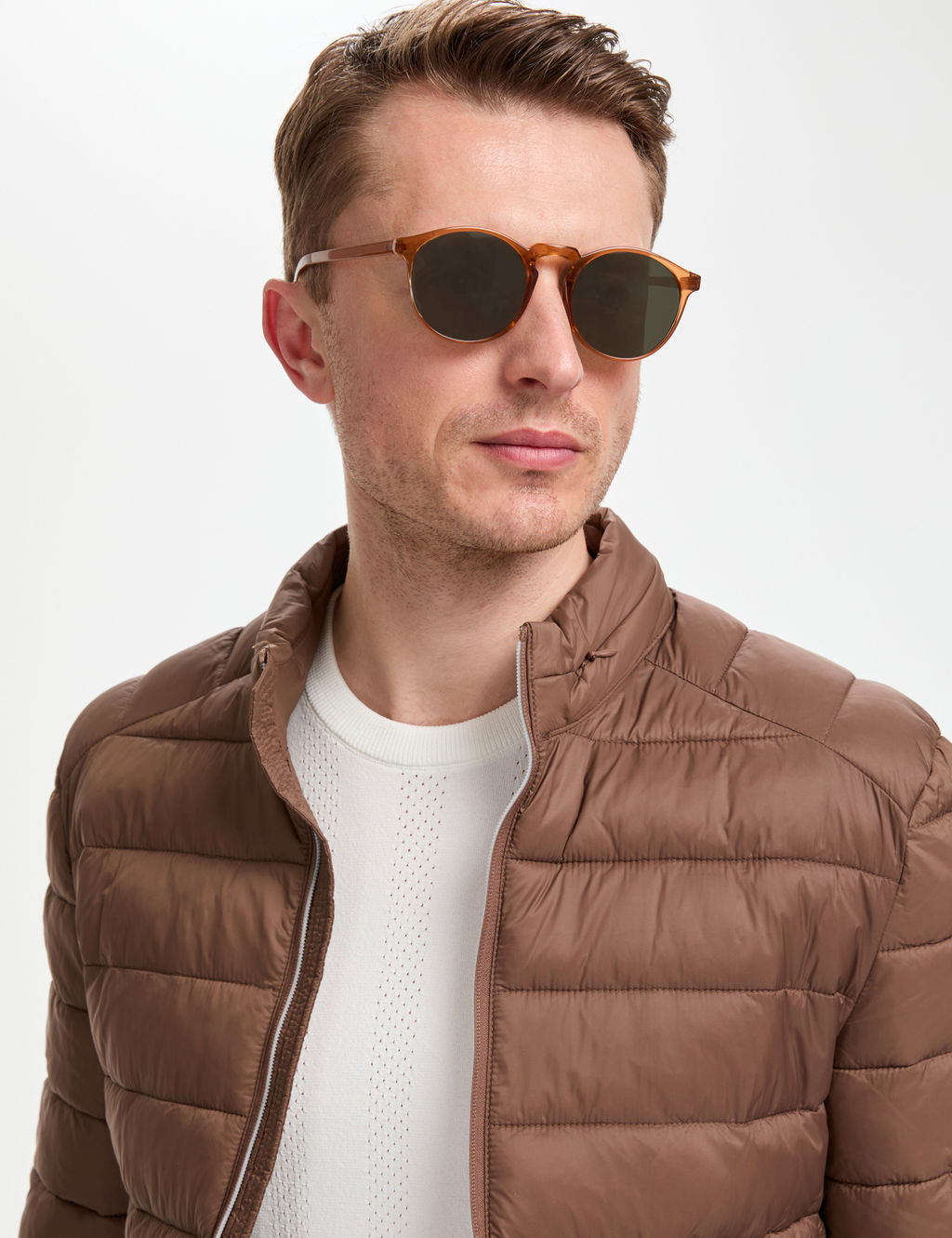 Kahverengi Cropped Slim Mont