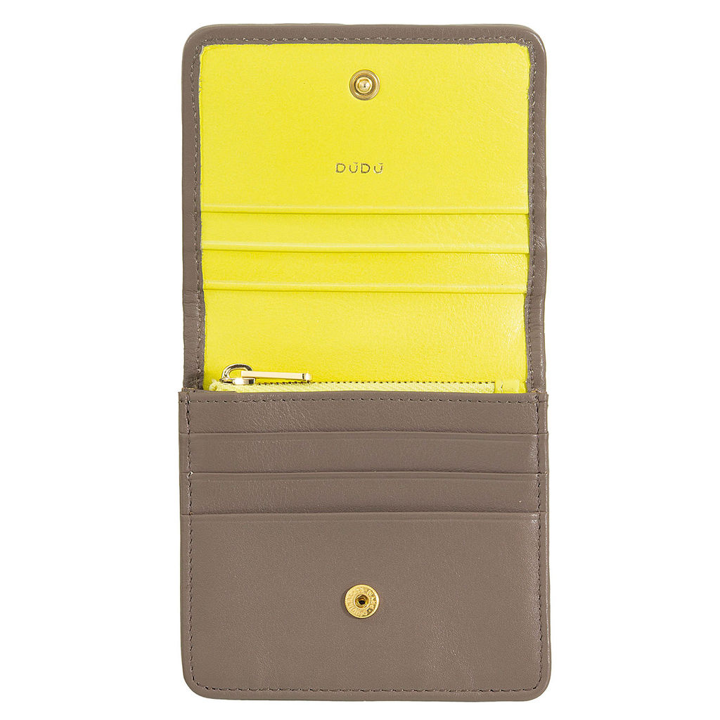 Итальянский кожаный кошелек DuDu серии Flores | тауп - Dudubags фото 3