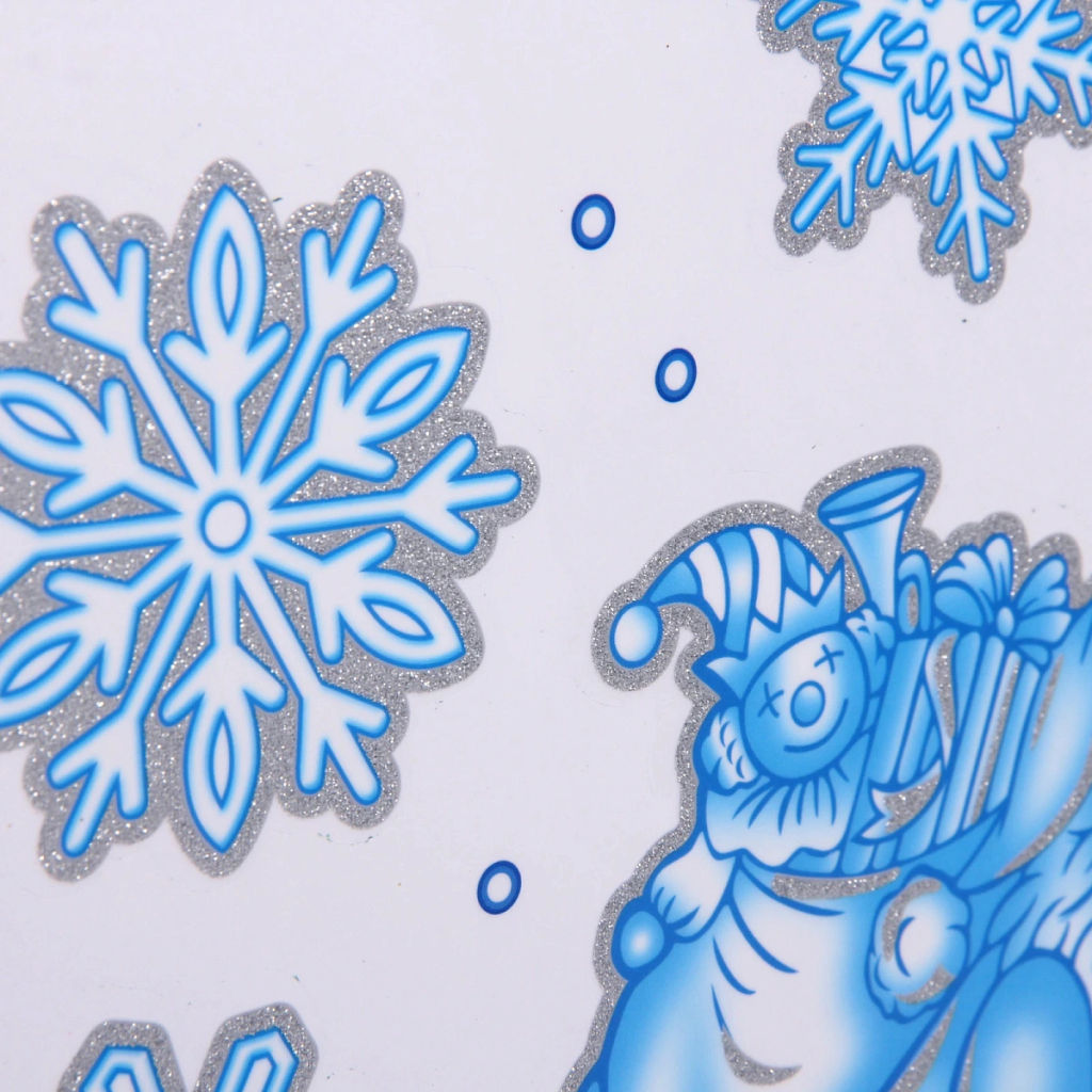 Цена за 4 шт. Наклейка на стекло "Волшебная зима" 41*19 см, микс